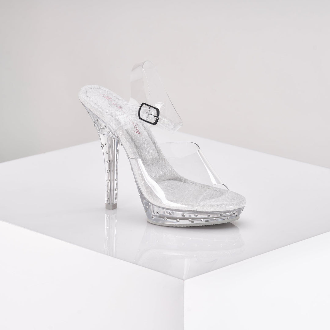 NEW shops White High Heels with Clear Platform ❤️