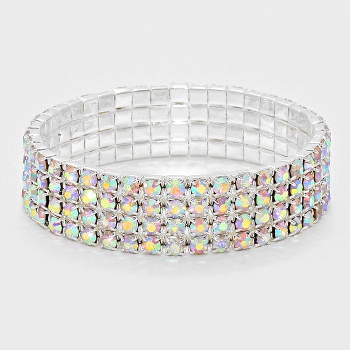 4 ROW AB STRETCH BRACELET