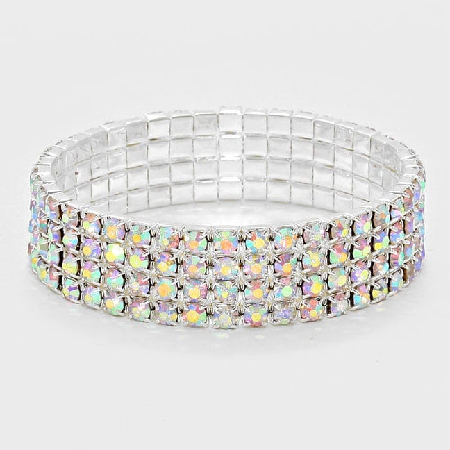 4 ROW AB STRETCH BRACELET